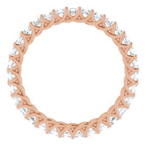 14K Rose 1 1/2 CTW Natural Diamond Eternity Band Size 7